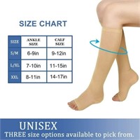 L/XL  3 Pairs L/XL Women Knee High Compression Sto