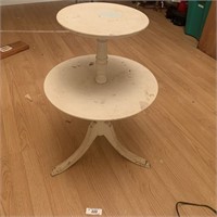 Hand Painted Double Pedestal Vintage Table