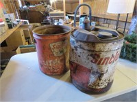 2 SINCLAIR ADVERTISING CANS
