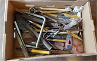 LARGE CHISEL AND PUNCH LOT-
CONTENTS OF BOX LOT