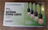 OUTDOOR STRING LIGHTS-
24 FOOT