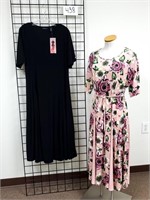 2 New Nina Leonard Miracle Matte Jersey Dress - XL