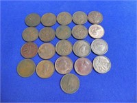 (21) Canadian Pennies 1929 Up To 1963