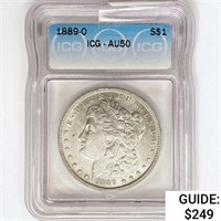 1889-O Morgan Silver Dollar ICG AU50