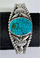 Sterling Turquoise Cuff 40 Grams