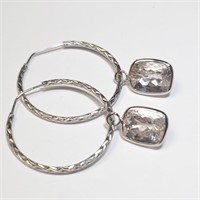 $3300 10K  Morganite(3.9ct) Earrings