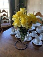 Hanging Centerpiece Basket, Metal & Glass