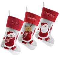 WEWILL Set of 3, 18'' Personalized Christmas Stock