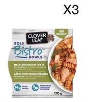 3pk Clover Leaf Bistro Bowls Mediterranean Pasta