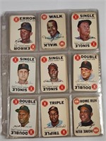 COMPLETE 1968 TOPPS GAME CARDS - MANTLE MAYS AARON
