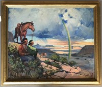 Joseph Roy Willis, Native American Landscape O/C