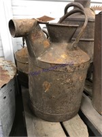 OLD CAN W/ SPOUT, HANDLE, 17"T, RUSTED