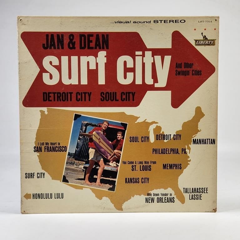 JAN & DEAN SURF CITY LP RECORD ALBUM