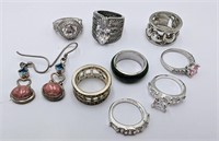 Sterling Earrings - Silver Fashion Rings