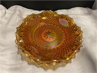 Carnival glass bowl