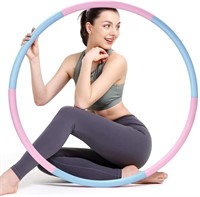 colorfarm Weighted Fitness Exercise Hoop Pink/Blue