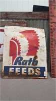 Rath tin sign, rusted