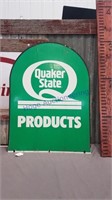 Quaker State Products tin sign, two sided
