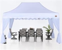 Patio Pop Up Canopy Tent with Curtain