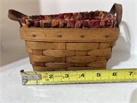 Longaberger leather handled fall basket