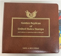 (41) 22KT GOLD REPLICAS OF U.S. STAMPS BOOK