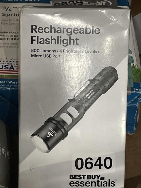 RECHARGEABLE FLASHLIGHT RETAIL $110