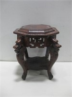 13"x 11"x 11" Vtg Asian Carved Plant Stand