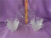 Fostoria cups, fted dish