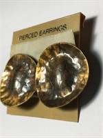 Vintage Brass Pierced Earrings Collectible