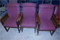 Lot of Three Upholstered Office Chairs
