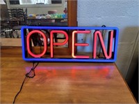 ELECTRIC OPEN SIGN - 25" X 9"