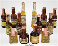 Group of Vintage Mini Liquor Bottle Whiskey, Amare