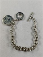 Tiffany & Co Chain Link Bracelet & Charm