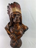 Vintage Chalkware Cigar Store Indian Bust