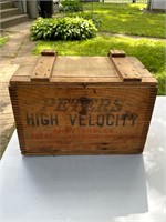 Peters ammo box wood High Velocity