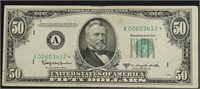 1950 STAR 50 $ FEDERAL RESERVE NOTE VF