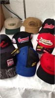 9 hats includes dodge ski Doo and others some new