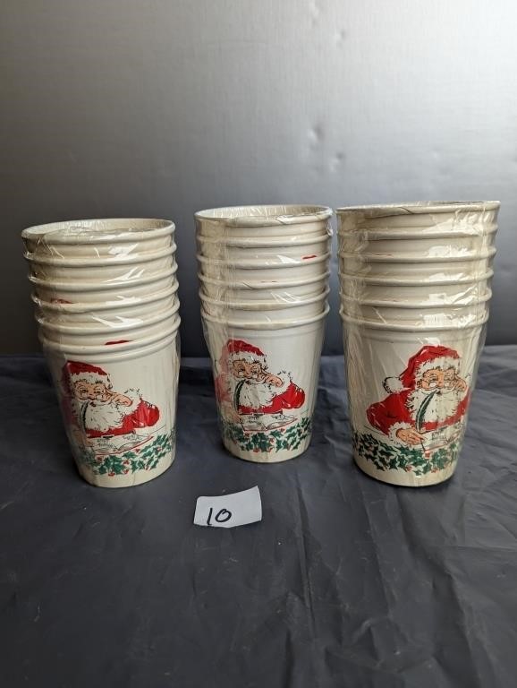 3 Packs Of Vintage Christmas Paper Coffee Cups