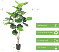 4ft Fiddle Leaf Fig Tree Artificial