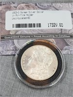 1903-0 Morgan Silver Dollar in air tite holder,