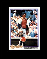 1978 Topps #60 Thurman Munson EX to EX-MT+