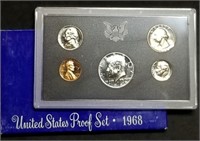 1968 US Mint Proof Set MIB, Silver Kennedy Half