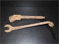2 Antique Ford Wrech & Pipe Wrench