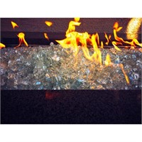 1/2" Large Fire Pit Glass -Aquamarine Color 10lbs