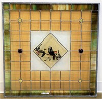 STAINED AND LEADED GLASS PANEL