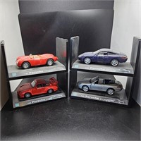 Porsche 550A Spider, 911 Coupe,911 Conv.,911 GT2