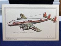 Vintage airplane postcard unused