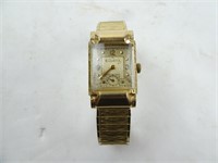 Vintage 1950s Bulova Mens Wristwatch 10k RGP with