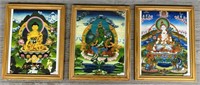 (3) Buddah Prints In Frames