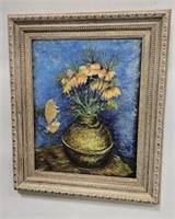 Signed oil painting titled "Hello Van Gogh"